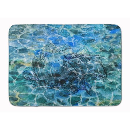 JENSENDISTRIBUTIONSERVICES Hermit Crab Under Water Machine Washable Memory Foam Mat MI2552458